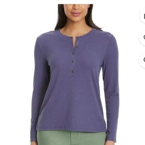 NEW NWT G.H. Bass & Co. Women's Blue Long Sleeve Top-XS